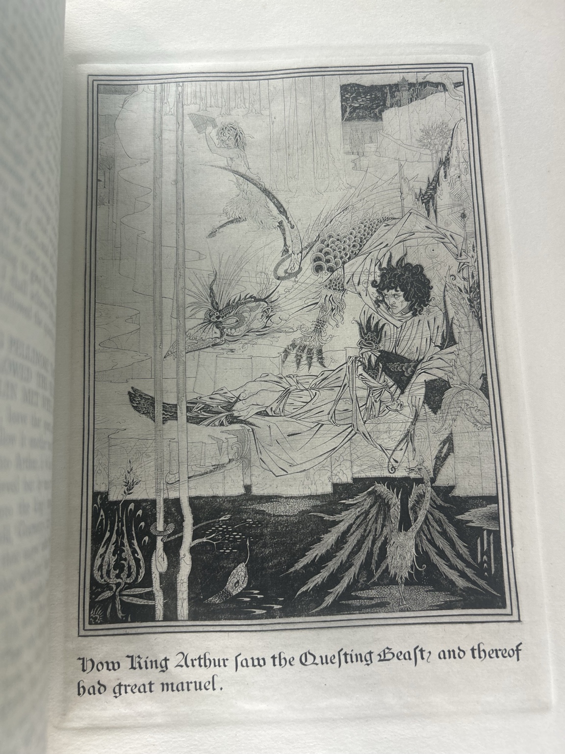 King Arthur and the Questing Beast · illustration by Aubrey Beardsley